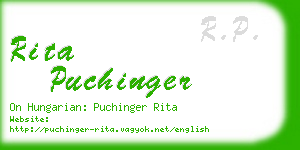 rita puchinger business card